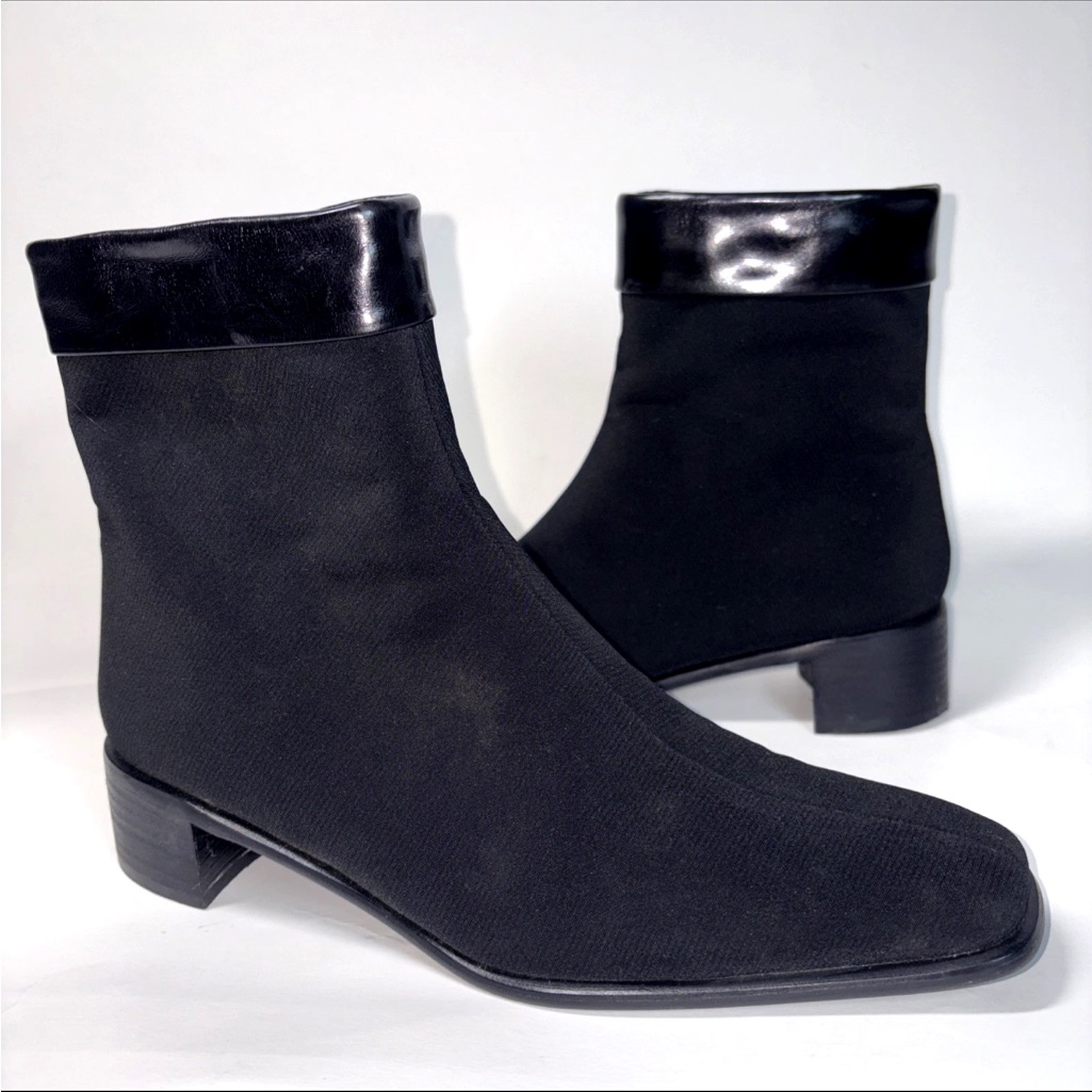 Stuart Weitzman 7 M Goretex Chlesea Ankle Boots Rain Boots Side Zippers